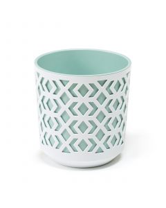 Bloempot Parijs Babyblauw/wit